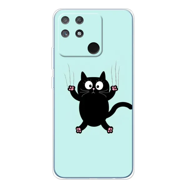 Чехол с принтом «Падающий кот» для Realme NARZO 80 Lite 4G