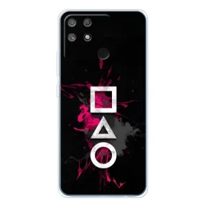 Чехол Гра в кальмара для Realme NARZO 80 Lite 4G (Символы Игра кальмара)