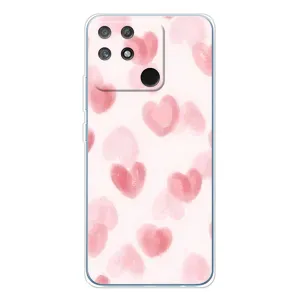 Чехол с розовым рисунком для Realme NARZO 80 Lite 4G (Розовые сердечки)