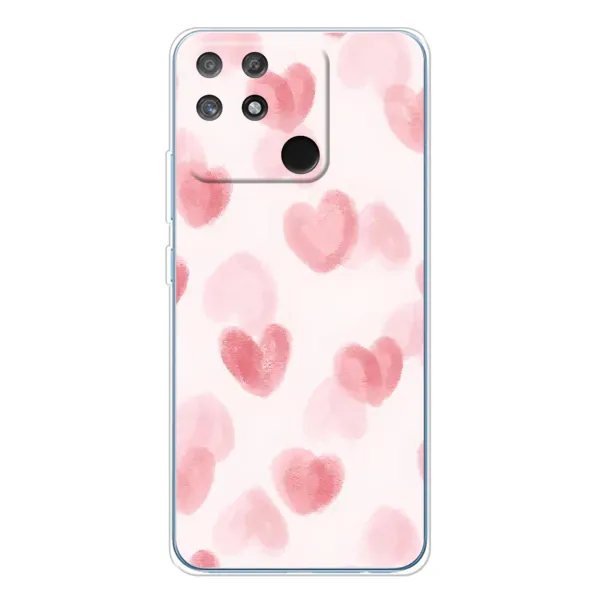 Чехол с принтом «Розовые сердечки» для Realme NARZO 80 Lite 4G