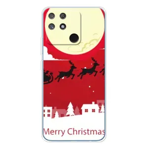 Рождественские Чехлы для Realme NARZO 80 Lite 4G (VPrint) (Санта с оленями)