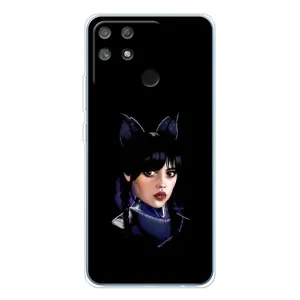 Чехлы Венсдей на Realme NARZO 80 Lite 4G Уэнсдей (AlphaPrint) (серьезная Уэнздей)
