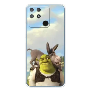 Чехол с мультфильмом Шрек на Realme NARZO 80 Lite 4G (Шрек и Осел)