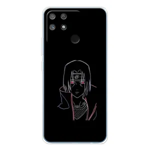 Чехлы на тему: Итачи Учиха для Realme NARZO 80 Lite 4G (AlphaPrint) (силуэт Итачи)