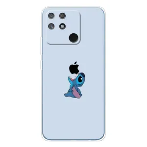 Чехол с принтом Стич на Realme NARZO 80 Lite 4G (Stitch apple)