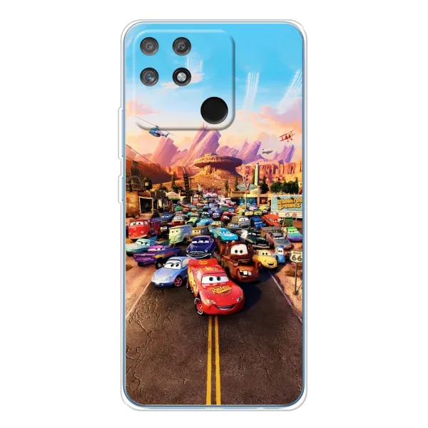 Чехол с принтом «Тачки на трассе» для Realme NARZO 80 Lite 4G