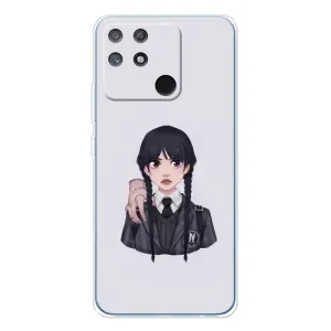 Чехлы Венсдей на Realme NARZO 80 Lite 4G Уэнсдей (AlphaPrint) (Уэнздей и Вещь)