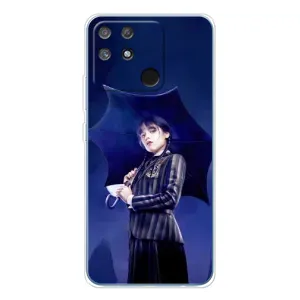 Чехлы Венсдей на Realme NARZO 80 Lite 4G Уэнсдей (AlphaPrint) (Уэнздей с зонтом)