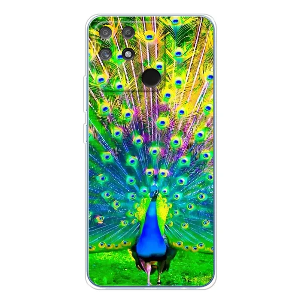 Чехол с принтом «Яркий Павлин» для Realme NARZO 80 Lite 4G Чехол с принтом «Яркий Павлин» для Realme NARZO 80 Lite 4G