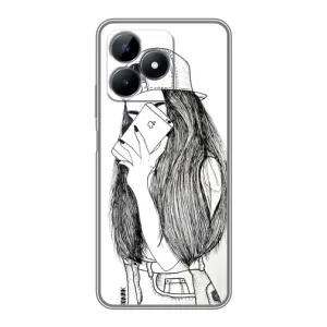 Чехол с печатью для Realme Note 50 - (Мода) (AlphaPrint) (Фото девочки)