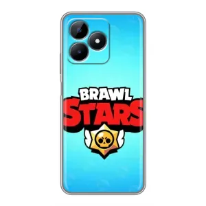 Чехлы Brawl Stars для Realme Note 50 (AlphaPrint) (Лого Бравл Старс)