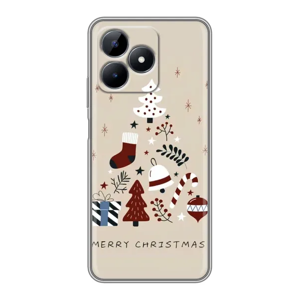 Чехол с принтом «Merry Christmas» для Realme Note 50