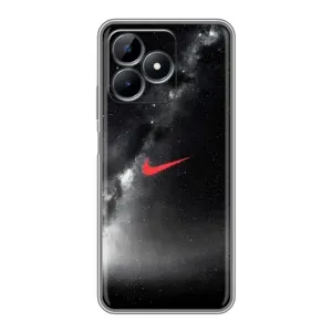 Чехол для Realme Note 50 - с принтом Найк (AlphaPrint) (Найк красный)