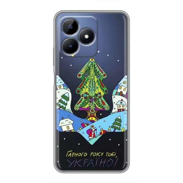 Чехол с принтом «Рождественский герб» для Realme Note 50 Чехол с принтом «Рождественский герб» для Realme Note 50