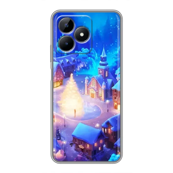 Чехол с принтом «Рождественский город» для Realme Note 50