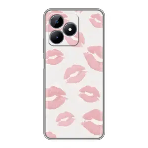 Чехол с розовым рисунком для Realme Note 50 (Розовые губы)