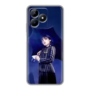 Чохли Венсдей на Realme Note 50 Уенсдей (AlphaPrint) (Венздей з парасолькою)