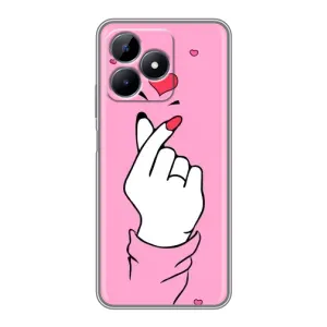 Чохол з принтом для Realme Note 50 (AlphaPrint - Знак сердечка) (Знак Love)
