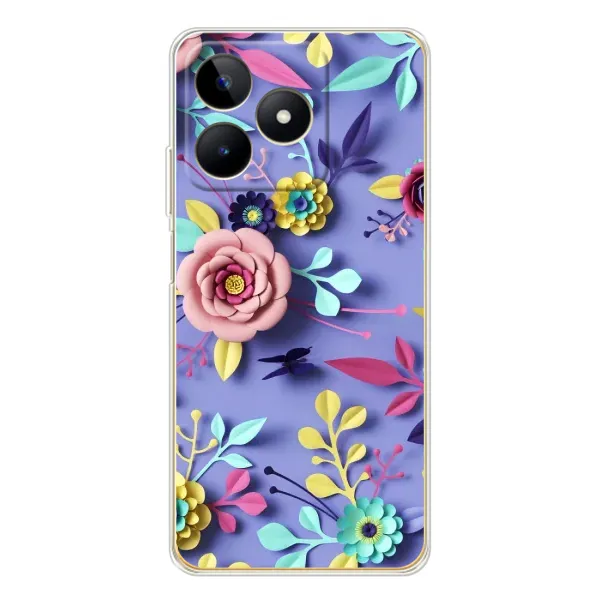 Чохол з принтом «Дизайн квітів» для Realme Note 60