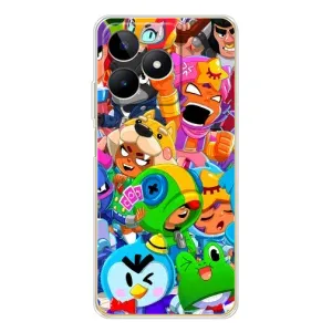 Чехол для Realme Note 60 Бравл Старс (VPrint) (герои Бравл Старс)