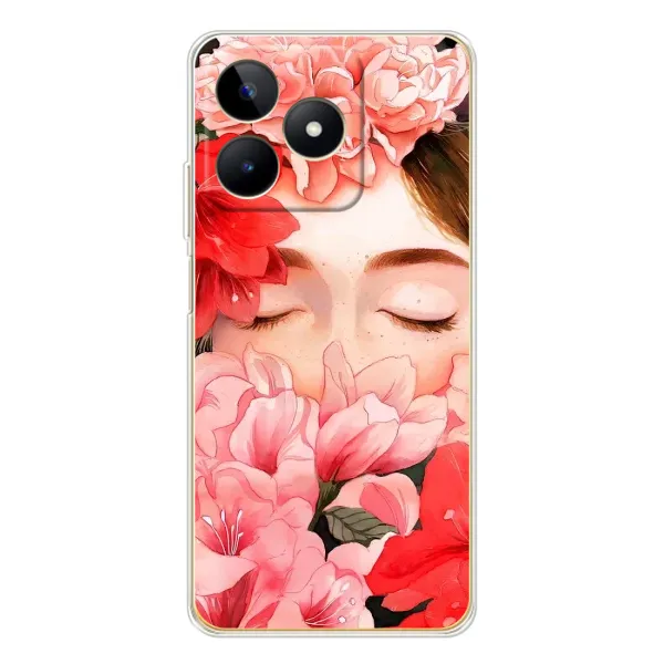 Чохол з принтом «Очі в квітах» для Realme Note 60