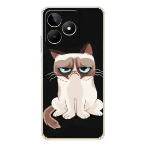 Чохол з принтом для Realme Note 60 (AlphaPrint) Модні коти (Сумний кіт)
