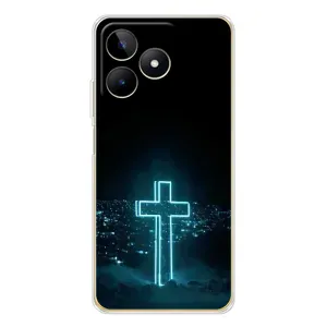 Християнські Чохли для Realme Note 60 (AlphaPrint) (Хрест і місто)
