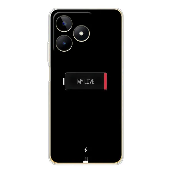 Чохол з принтом «Love battery» для Realme Note 60 Чохол з принтом «Love battery» для Realme Note 60