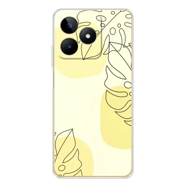 Чохол з принтом «Жовта монстера арт» для Realme Note 60 Чохол з принтом «Жовта монстера арт» для Realme Note 60