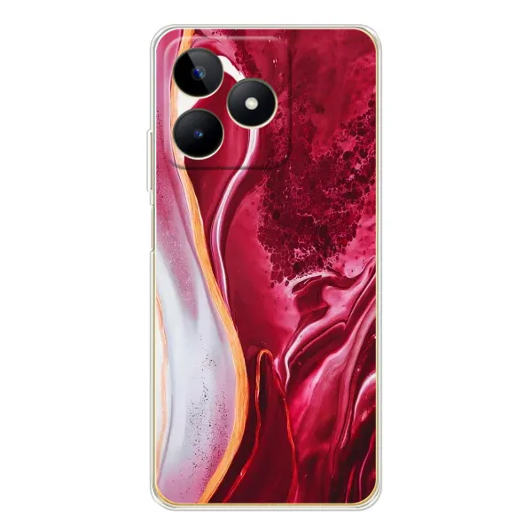 Чохол з принтом «Мрамор червоний» для Realme Note 60 Чохол з принтом «Мрамор червоний» для Realme Note 60