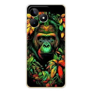 Чохол з Мавпами Realme Note 60 - (AlphaPrint) (Мавпа в квітах)