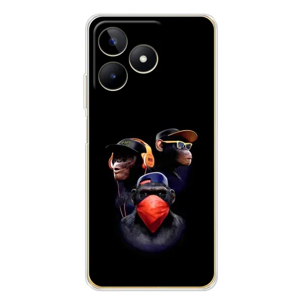 Чохол з принтом «Три мавпи» для Realme Note 60
