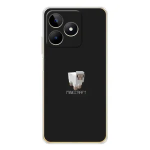 Чехол Майнкрафт на Realme Note 60 (AlphaPrint) Minecraft (Овечка Майнкрафт)