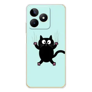 Чохол з принтом для Realme Note 60 (AlphaPrint) Модні коти (Падаючий кіт)