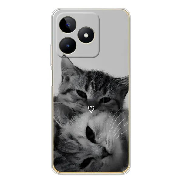 Чохол з принтом «Пара котів» для Realme Note 60 Чохол з принтом «Пара котів» для Realme Note 60