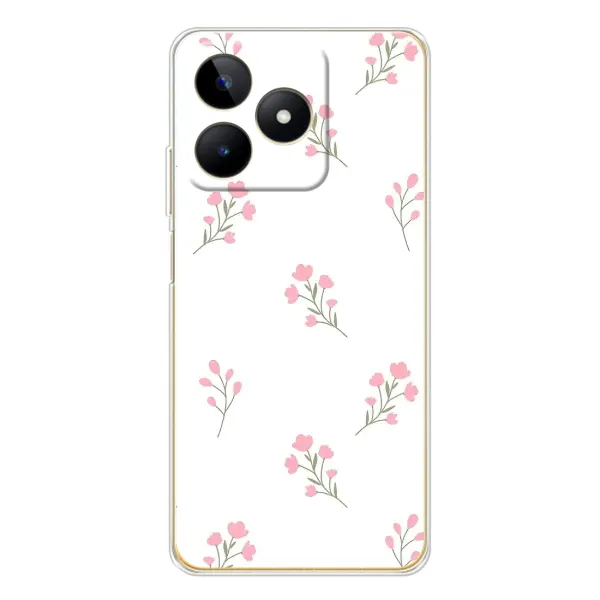 Чехол с принтом «Розовые цветы» для Realme Note 60