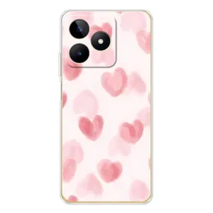Чохол з розовим принтом для Realme Note 60 (Рожеві сердечки)