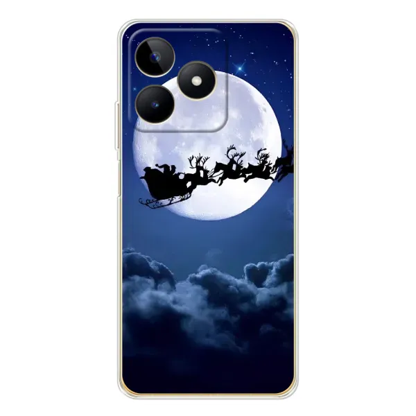 Чохол з принтом «Санта - місяць» для Realme Note 60 Чохол з принтом «Санта - місяць» для Realme Note 60