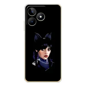 Чохли Венсдей на Realme Note 60 Уенсдей (AlphaPrint) (серйозна Венздей)