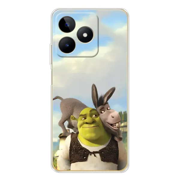 Чохол з принтом «Шрек та Осел» для Realme Note 60 Чохол з принтом «Шрек та Осел» для Realme Note 60
