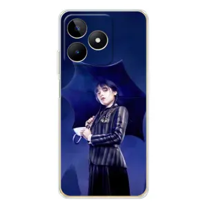 Чохли Венсдей на Realme Note 60 Уенсдей (AlphaPrint) (Венздей з парасолькою)