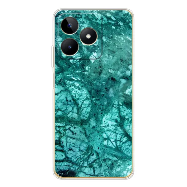 Чохол з принтом «Зелений мрамор» для Realme Note 60