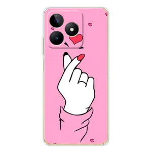 Чехол с принтом для Realme Note 60 (AlphaPrint - Знак сердечка) (Знак Love)