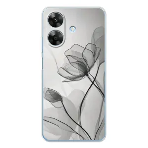 Чохол з принтом «Чорні квіти» для Realme Note 60x