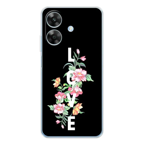 Чохол з принтом «Квіти LOVE» для Realme Note 60x Чохол з принтом «Квіти LOVE» для Realme Note 60x