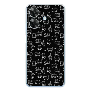 Чохол з принтом для Realme Note 60x (AlphaPrint) Модні коти (Маленькі котики)