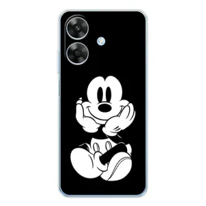 Міккі Маус чохол для Realme Note 60x (AlphaPrint - Мультяшні) (Маус на чорному)