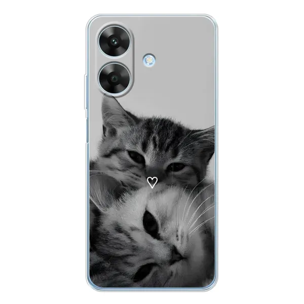 Чохол з принтом «Пара котів» для Realme Note 60x