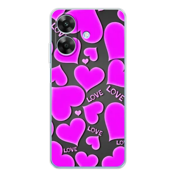 Чохол з принтом «Pink hearts» для Realme Note 60x Чохол з принтом «Pink hearts» для Realme Note 60x