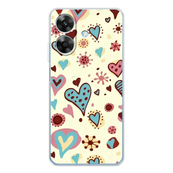 Чохол з принтом «Сердечки» для Realme Note 60x Чохол з принтом «Сердечки» для Realme Note 60x